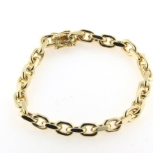 Billede af Armbånd anker facet t 1,50mm 18cm 8 kt. (kasselås)