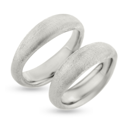 Billede af Vielses/forlovelses ringe bølget, massive  925s.