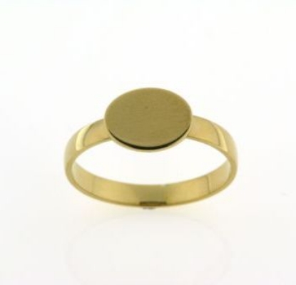 Billede af Ring m. oval plade 10*8 m/m. 14 kt. 