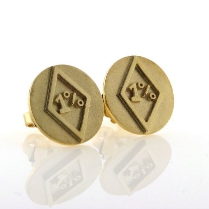 Billede af 1 par ørestikkere, Ruder med 1% tegn 14 kt.