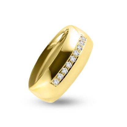 Billede af Ring med 9 brill. a 0,02 w/vs. 14 kt.