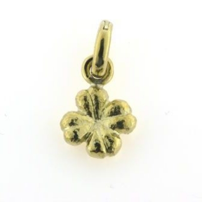 Billede af Vedhæng massiv firkløver med flexøsken, 13,0 mm., tyk. 4,5 mm. 14 kt. facon 6,7 gr.