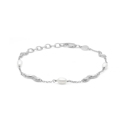 Billede af Studio Z "Tangled" armbånd sølv m. fvp (16-18 cm)