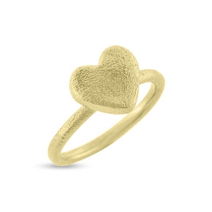 Billede af Hjertering i forgyldt sølv