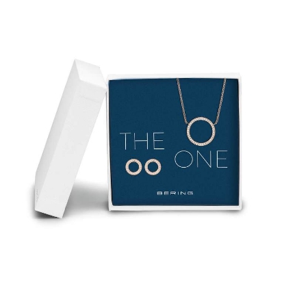 Billede af Bering Arctic Symphony smykkesæt poleret rosaforgyldt stål m. cz