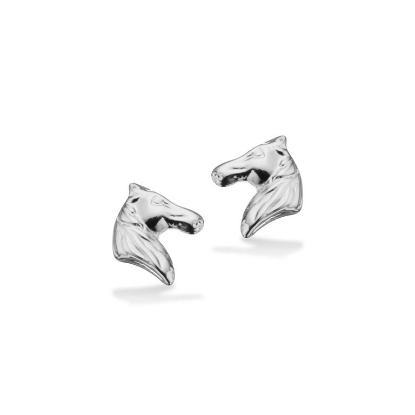 Billede af Ørepynt hestehoved sølv