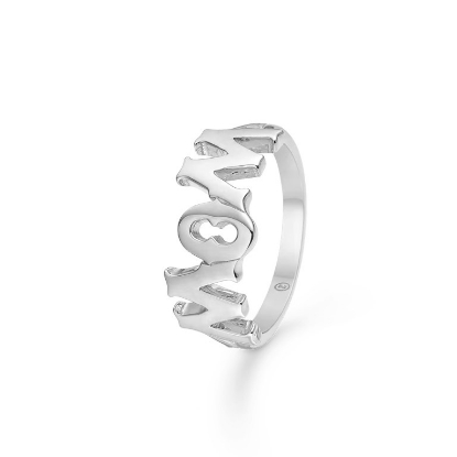 Billede af Mads Z "WOW/MOM" ring sølv (str. 54)