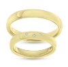 Billede af Vielses & Forlovelses ringe 3*0,01 w/vs i damering 14 kt