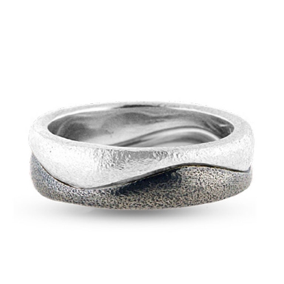 Billede af Collector ringsæt i sølv og oxyderet sølv