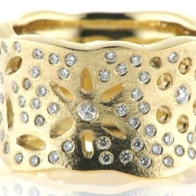 Billede af 5 brill. fattet i gnidefatning(forrivning) 3*0,01-1*0,02-1*0,03 ct. w/vs.,evt. fattet ifusionsring