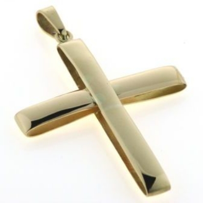 Billede af Vedhæng kors med øsken & patz 8 kt. (2 gl. ring bruges)