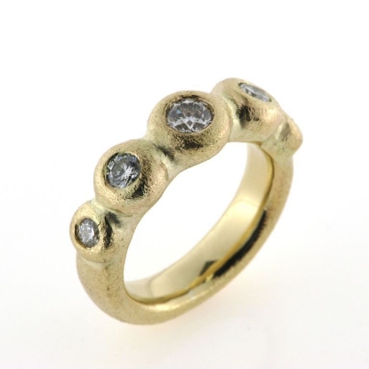 Billede af Ring boble (boblering) 5 brill. 14 kt.