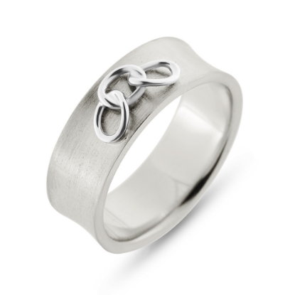 Billede af Logering hulkilet med kædeled br. 7,3 mm. 925s sølv + 8 kt. kædeled