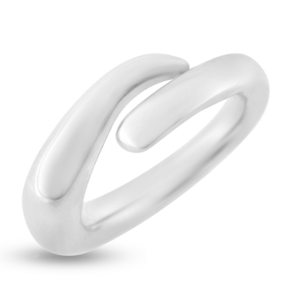 Billede af Ring forskudt skinne 14 kt. hvg.