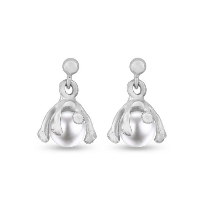 Billede af Ørestik hænger, perler, grabber ferskvands perle 8-8½ mm.14 kt. hvg.