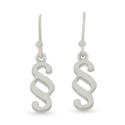 Billede af Ørehængere bøjle, paragraftegn sølv 925s