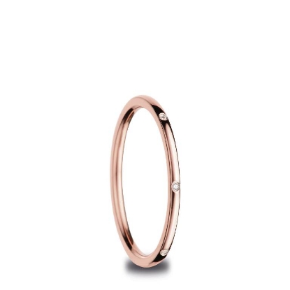 Billede af Bering ring Arctic Symphony inderring rosaforgyldt med zirkonia sten fås i str. 50-70