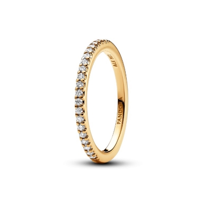 Billede af Pandora Funklende båndring fg. metalblanding m. cz (str. 48-60)