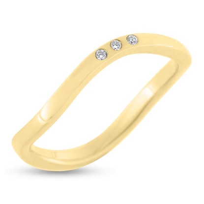 Billede af Collector inderring i 14 kt. m. 3*0,01ct w/vs brillanter