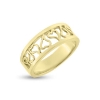 Billede af Ring med hjerter, fattet med 5 syn. zirk. i rørfatninger 14 kt. facon 8,4 gr. (prisen er excl. guld)