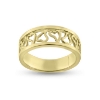 Billede af Ring med hjerter, fattet med 5 syn. zirk. i rørfatninger 14 kt. facon 8,4 gr. (prisen er excl. guld)