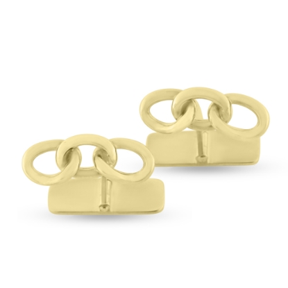 Billede af Loge manchetknapper, bred. 20,5 mm. guld