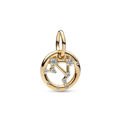 Billede af Pandora Zodiac Libra charm forgyldt metalblanding m. cz (Vægt)