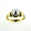 Billede af Ring m. fwp. button 14 kt