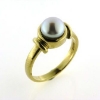 Billede af Ring m. fwp. button 14 kt