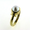 Billede af Ring m. fwp. button 14 kt
