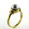 Billede af Ring m. fwp. button 14 kt