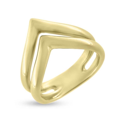 Billede af Ring dobbbelt V ring 14 kt.