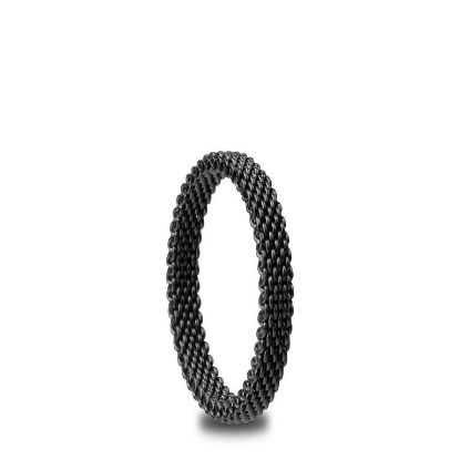 Billede af Bering ring Arctic Symphony inderring sort mesh (str. 50-75)