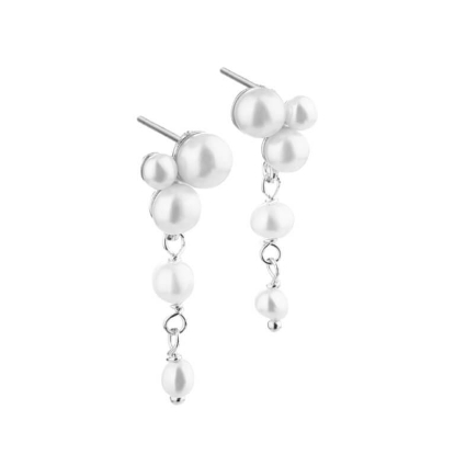 Billede af Aqua Dulce Bubbels Short øreringe sølv m. fvp