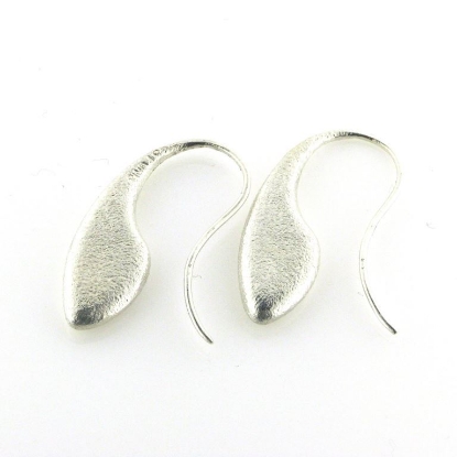 Billede af Ørehængere fast bøjle (hj. 25 mm.) 925s. overflade sand
