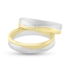 Billede af Vielses & Forl. ringe brillant 0,03 w/vs. 14 kt. + 14 kt. hvg.