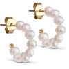 Billede af ENAMEL Copenhagen Pearlie Mini hoops forgyldt sølv m. fvp