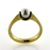 Billede af Ring perle, sv. kultur 8 kt. facon 4,6 gr. (prisen er excl. guld)