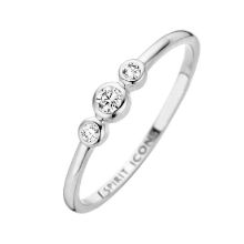 Billede af Spirit Icons Trinity ring 14 karat hvidguld med ialt 0,09 ct. w/vs str. 59