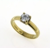 Billede af Ring (gl. vielsesring) 4 grab. fatn. 7 mm. syn. sten 14kt.