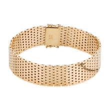 Billede af Armbånd mursten 14kt 15rk bredde 15,0mm 18,5cm