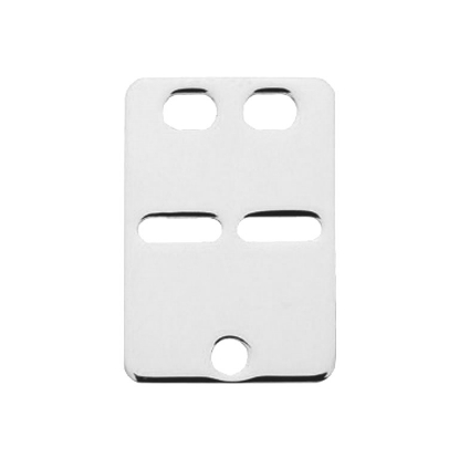 Billede af ID plade - kaderverskilt sølv (massiv)