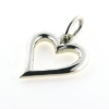 Billede af Vedhæng hjerte, åbent massivt, 925s.overflade blank