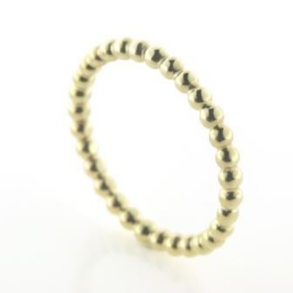Billede af Ring kugler hele vejen rundt, br. 2,1 mm. massiv, str. 60-69. 925 s. forgyldt (forgyldning vil blive slidt af ved brug !)