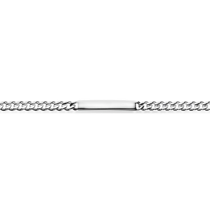 Billede af Herrearmbånd m/ plade 6 mm. 20 cm. sølv