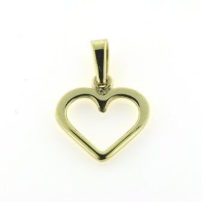 Billede af Vedhæng hjerte, åbent med patz