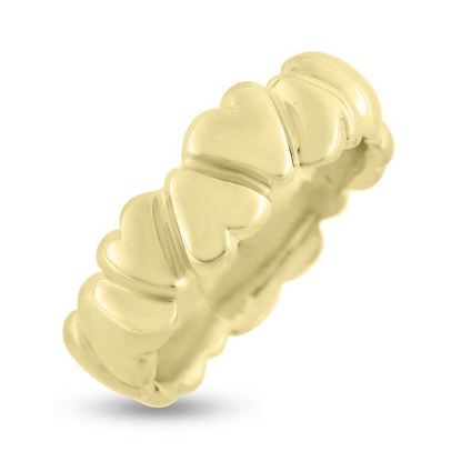 Billede af Ring hjerter, massiv (hjertering). Priser fra