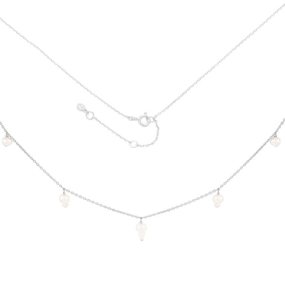 Billede af Hultquist Esther halskæde sølv m. ferskvandsperler (38+5cm)