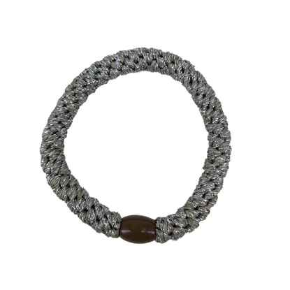 Billede af Aqua Dulce Hårelastik - Mint m. sølv glimmer + khakigrøn luk