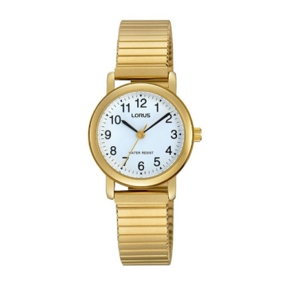 Billede af Lorus Classic dameur stål gulddoublé flexlænke 26mm 3bar